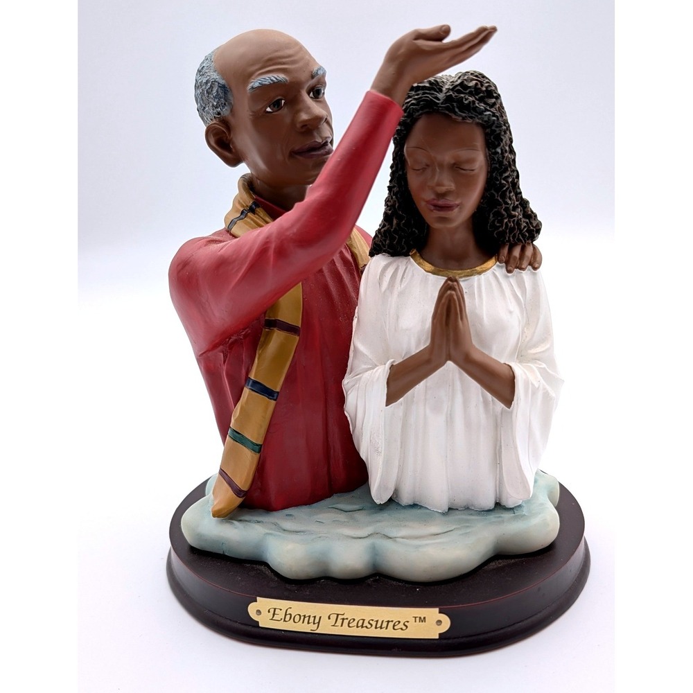 Ebony Treasures United Treasures Inc Religious Figurine Blessing Prayer Resin
